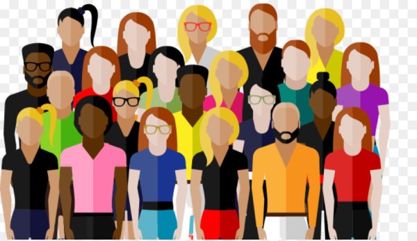 Много мультяшных людей