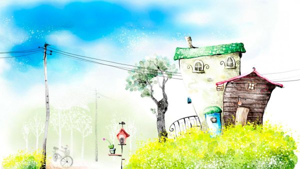 Обои нарисованные