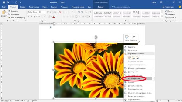 Выделение текста в Ворде