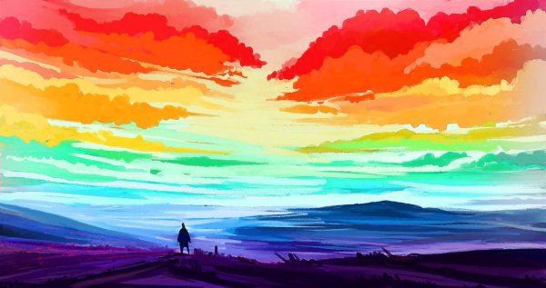 Радужный арт