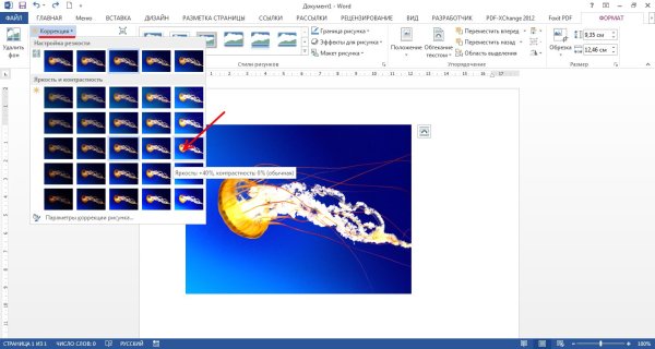 Коррекция изображения в Ворде это