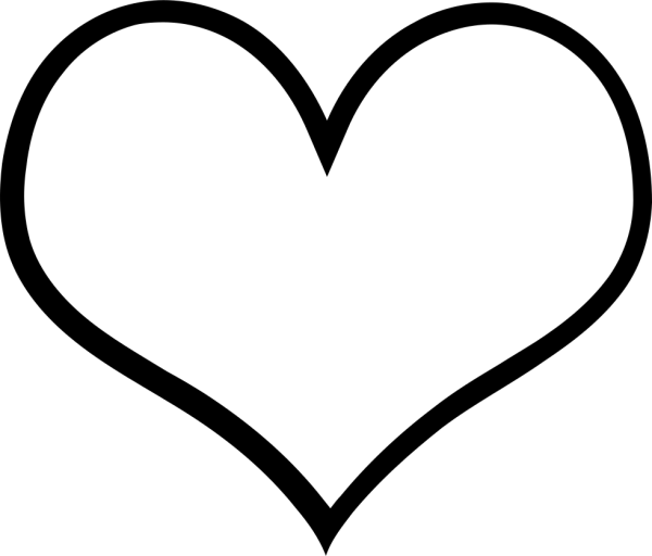 Сердце черно белое