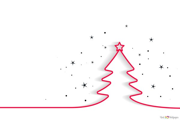 Новогодняя тематика Минимализм