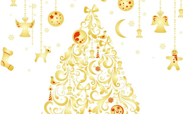 Новогодний орнамент золотой