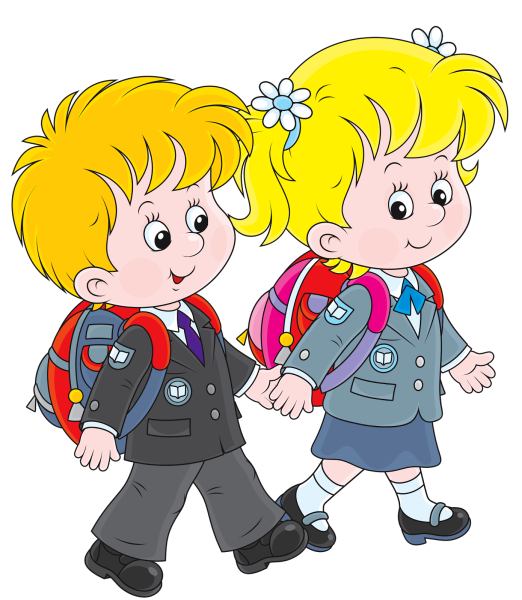 Школьники мультяшные