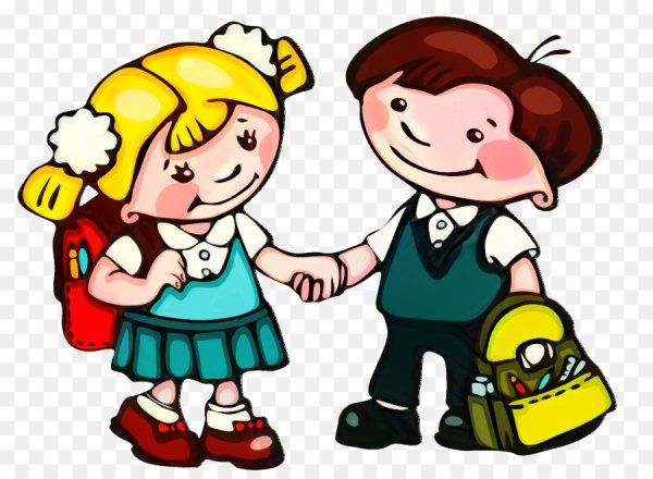 Школьники мультяшные