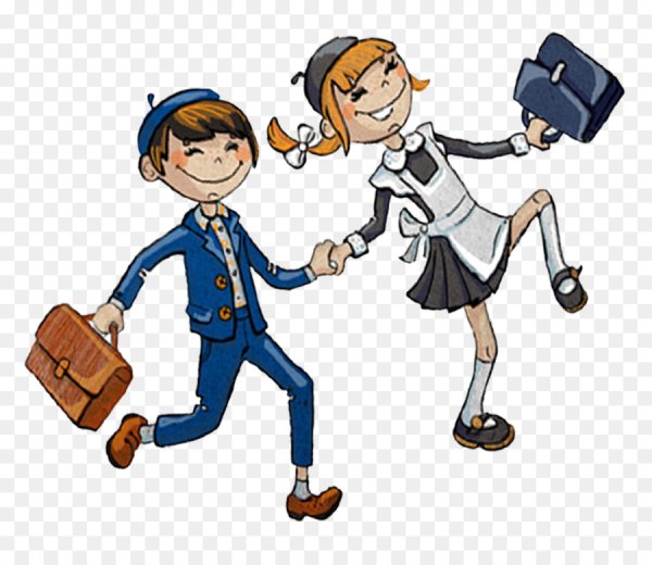 Школьники мультяшные