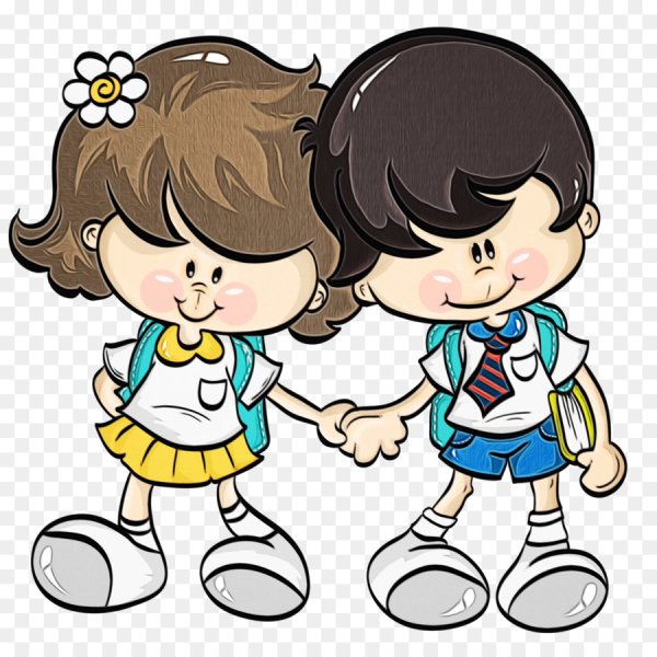 Нарисованные школьники