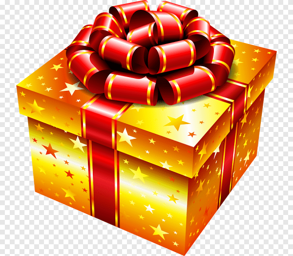 Подарок напрозрачном фыоне