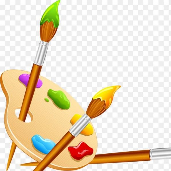 Кисти краски карандаши