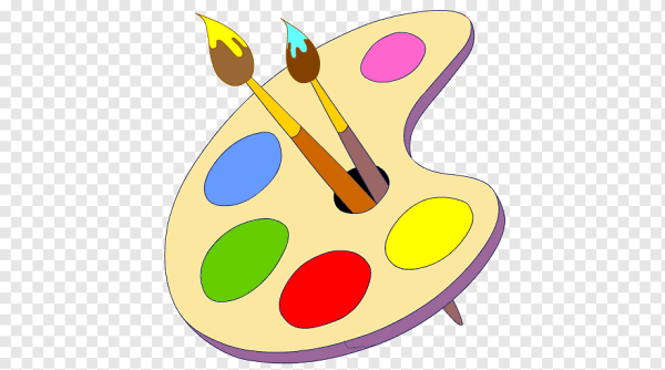 Палитра с кисточкой