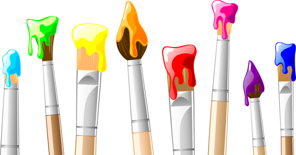 Кисть на прозрачном фоне