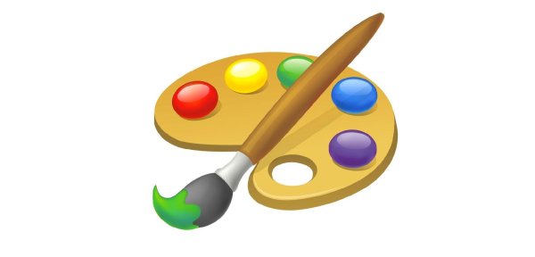 Кисти и краски на прозрачном фоне