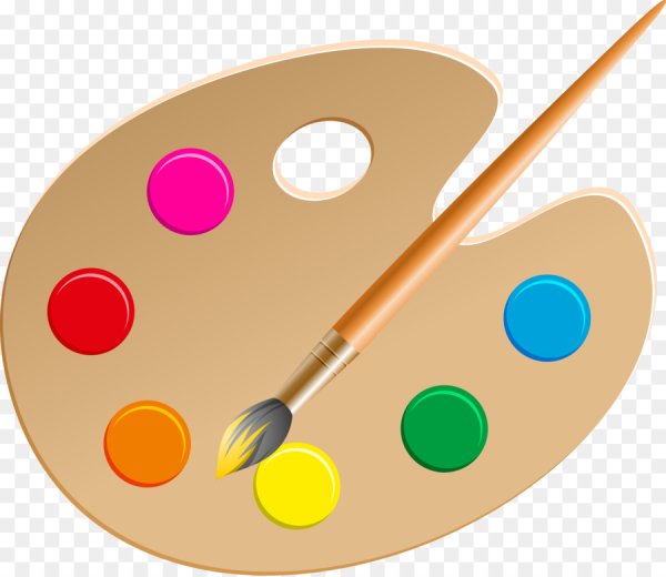 Палитра с кисточкой