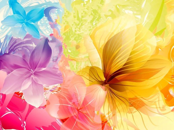 Красивые абстрактные цветы