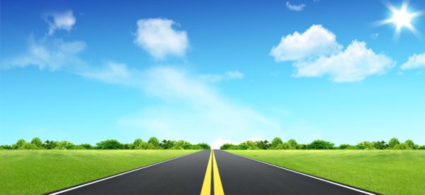 Дорога на прозрачном фоне