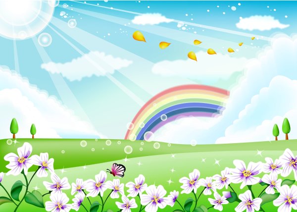 Летние детские фоны для презентаций