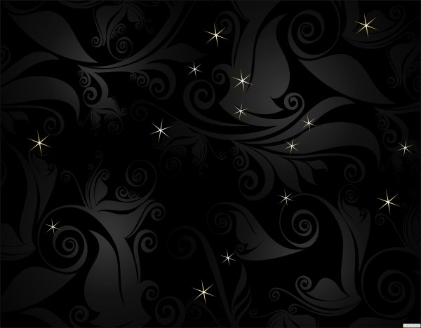 Черный фон с узорами