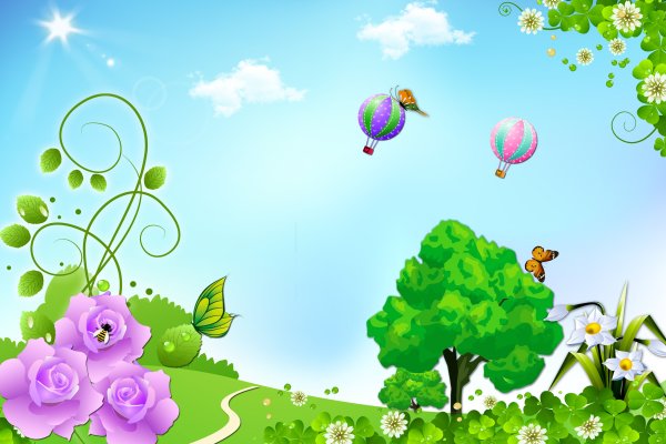 Красивые детские фоны для детского сада