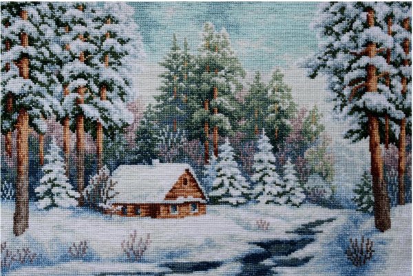 Канва Аида голубая