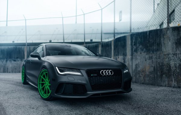Ауди rs7 зеленая
