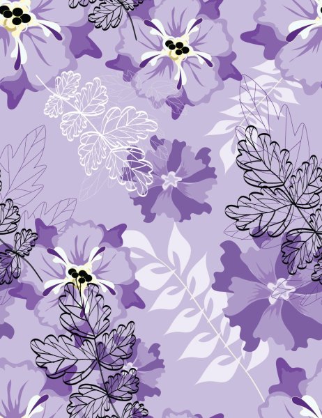 Сиреневый фон с цветами