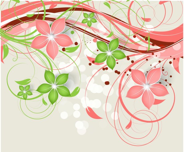 Абстрактные цветочные узоры