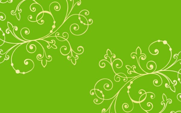 Зеленый фон с орнаментом