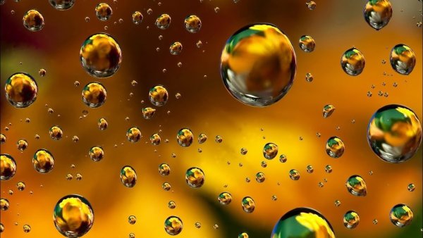 Разноцветные капли воды