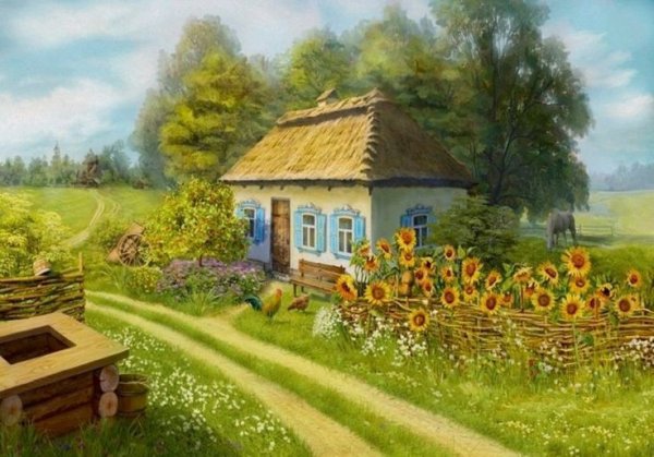 Сказочный деревенский домик