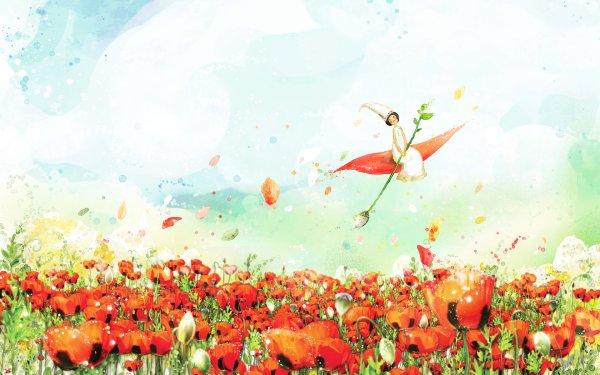 Летний фон акварель