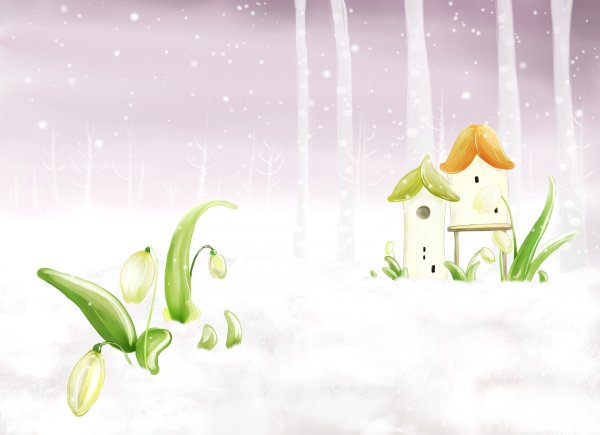 Подснежники вектор