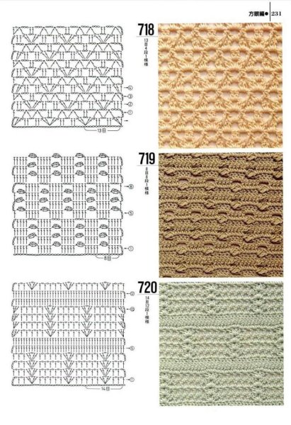 Узор крючком для палантина ажурный