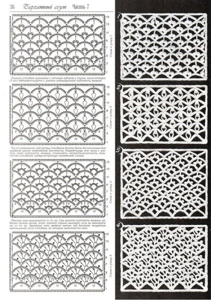 Узор сеточка крючком