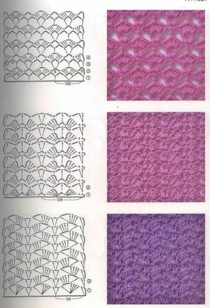 Вязаные узоры крючком