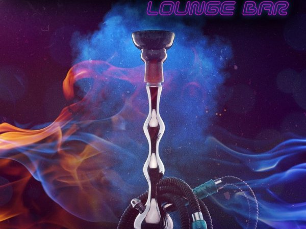 Кальян на черном фоне