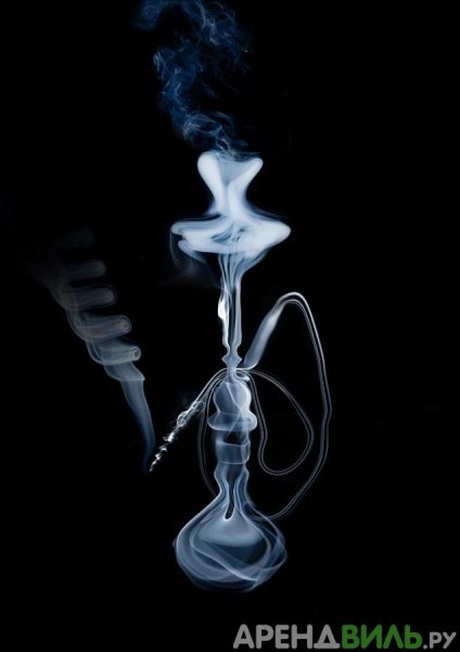 Кальян на темном фоне