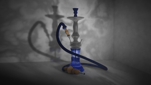 Кальян на черном фоне