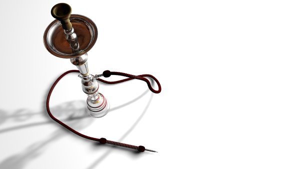 Кальян на черном фоне