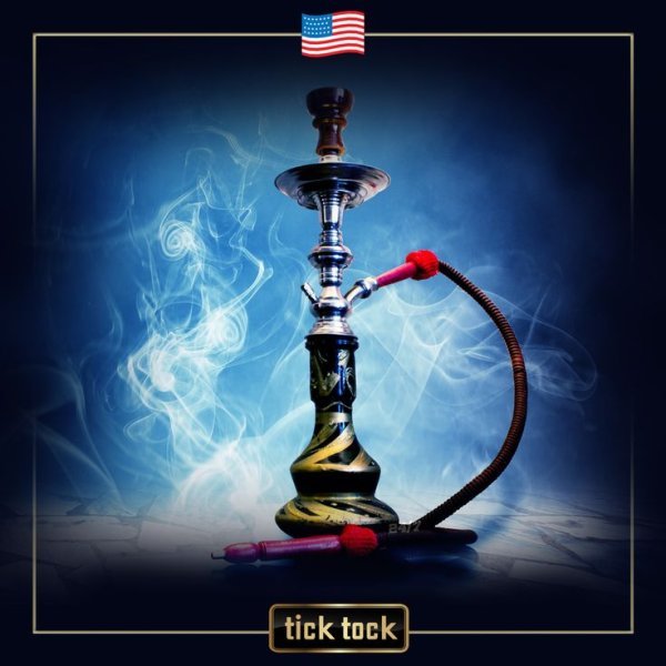 Кальян на черном фоне