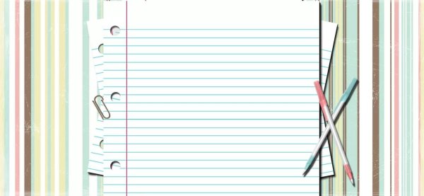 Тетрадь в линейку фон