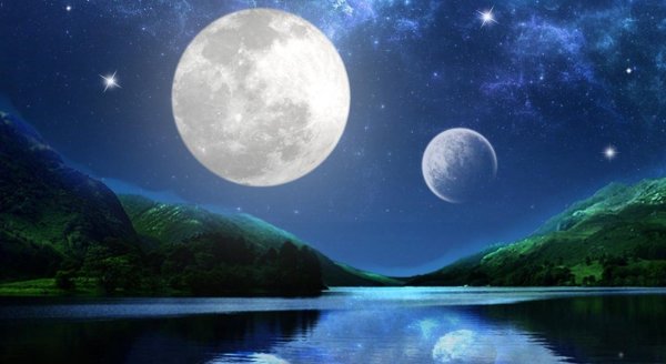 Ночной пейзаж фэнтези