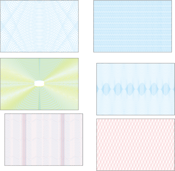 Защитная сетка гильош вектор