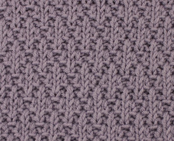 Узор: ананас лицевыми и изнаночными петлями