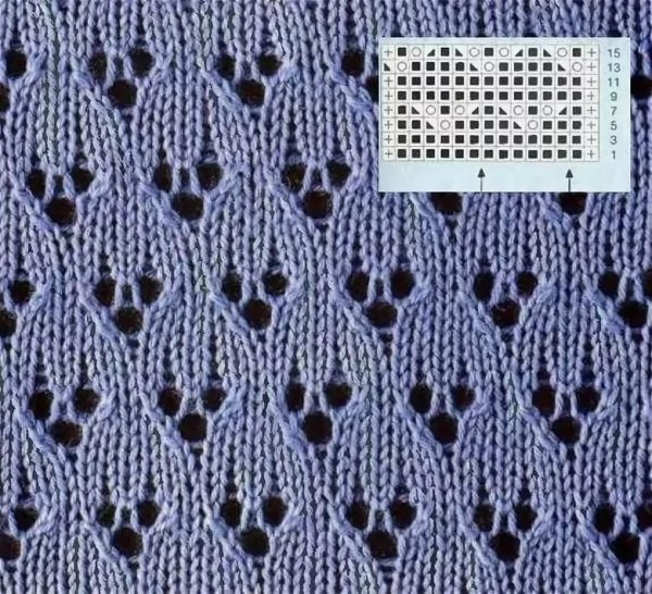 Легкий Ажур спицами