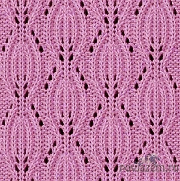 Нежный узор спицами
