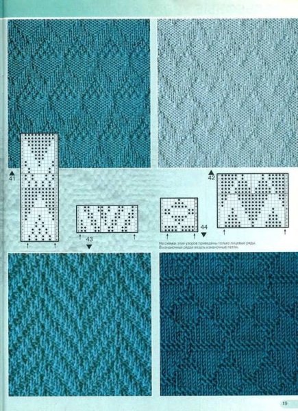 Вязание спицы лицевые изнаночные узоры схемы