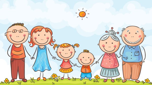 Семья мультяшная