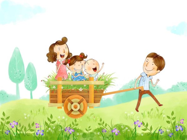 Семья мультяшная