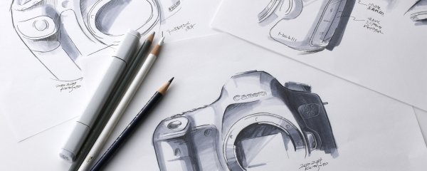 Набросок стола карандашом